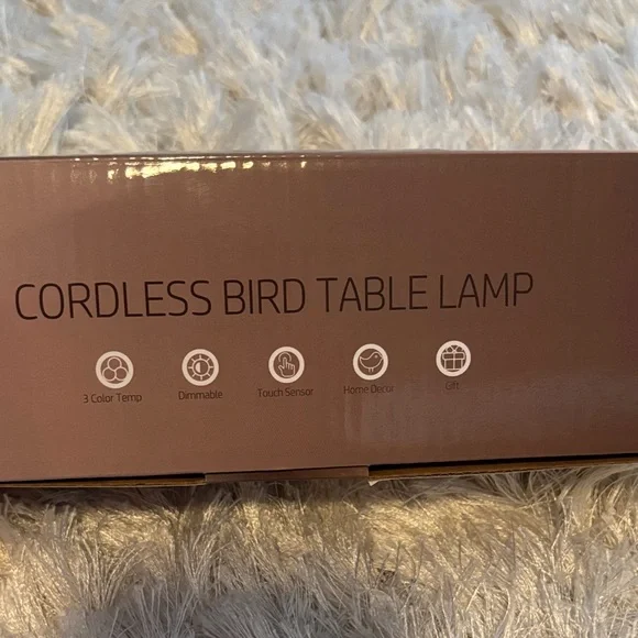 Make offer! Cordless Dimmable Magpie Bird Table Lamp Wooden design -NEW in box - Picture 7 of 9